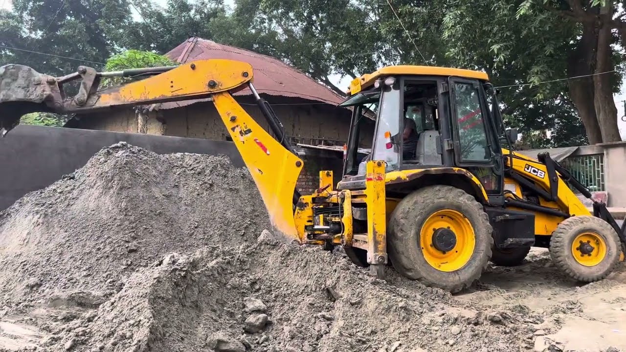jcb3dx - jcbvideo - jcbgadi -Jcb Dassing and labelling and garbageing Gangas white sand