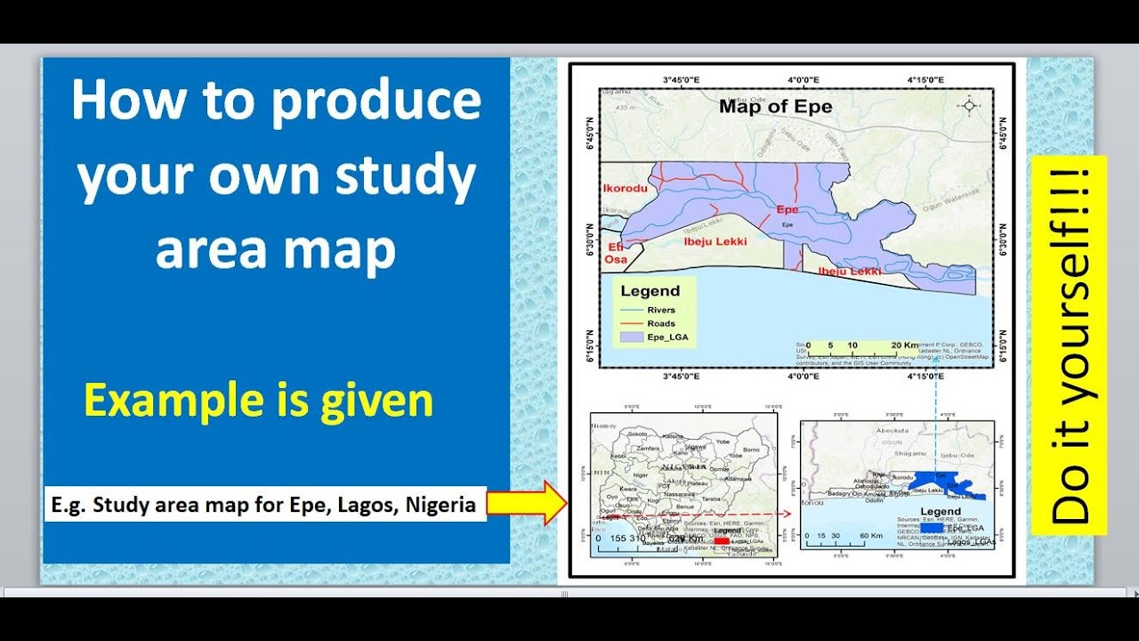 How to produce your own study area map: Create your map