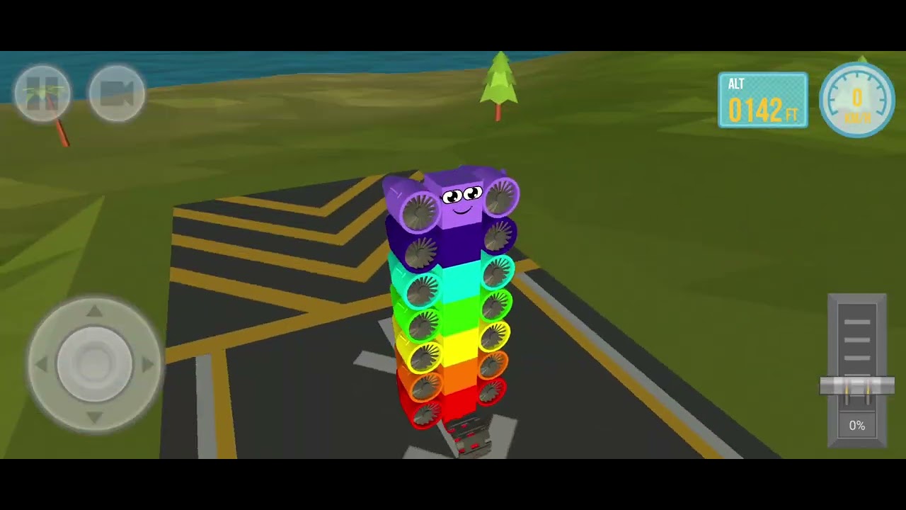 Numberblocks flying test 1-10 draw bricks