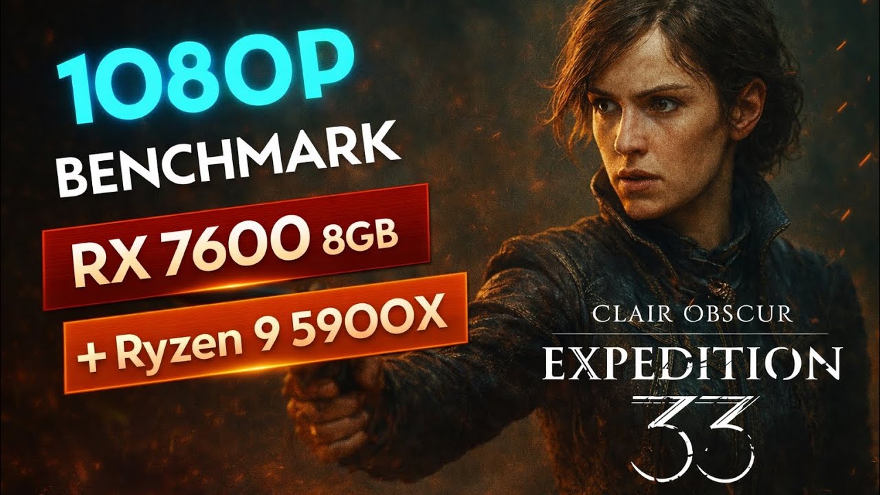 Clair Obscur: Expedition 33 - RYZEN 9 5900X + RX 7600 8GB [1080P/BENCHMARK]