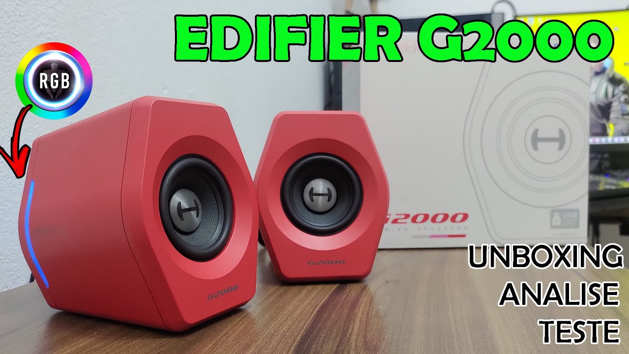 EDIFIER G2000 A MELHOR CAIXINHA DE SOM GAMER - UNBOXING E ANALISE, TESTEI JOGANDO GAME