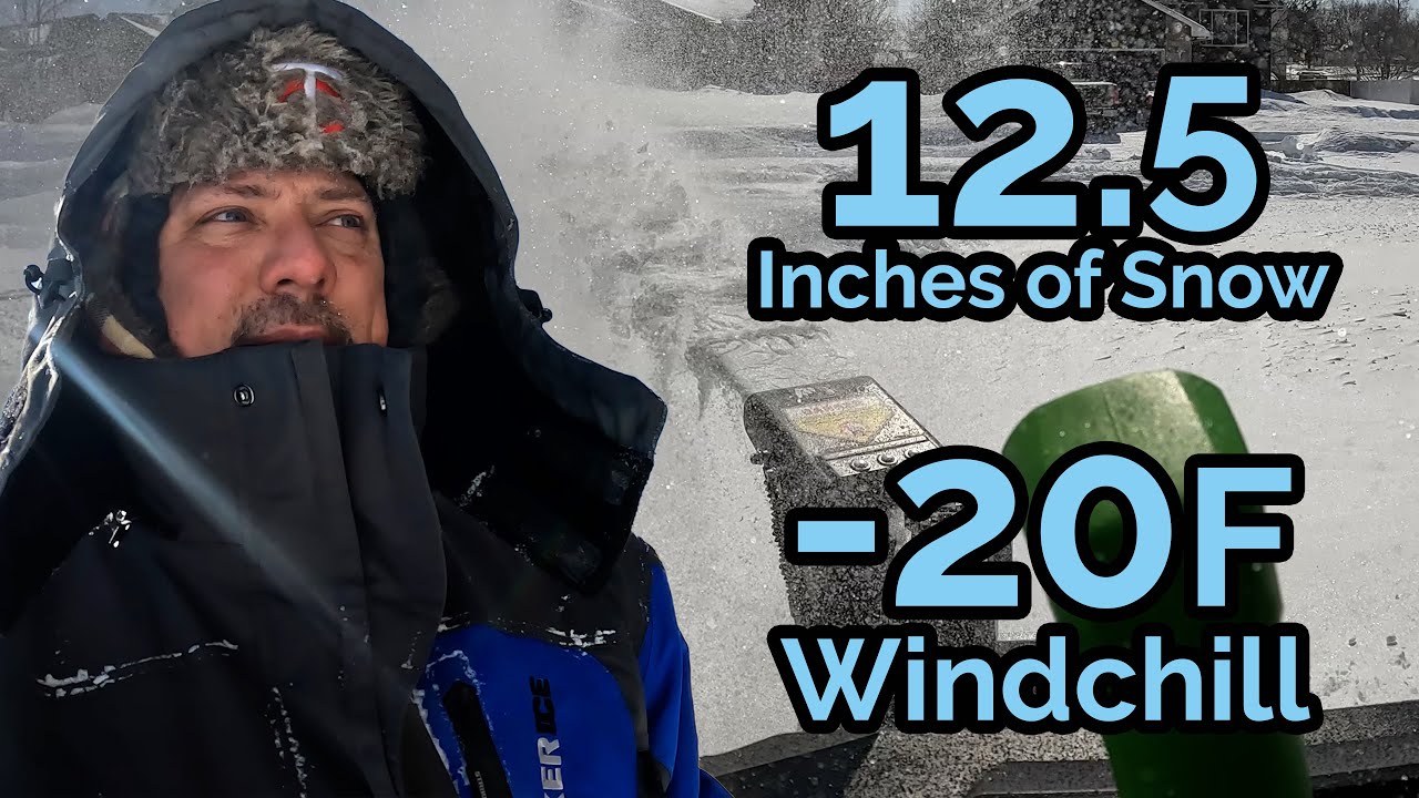 Electric EGO ❄️ Clears 12.5 Inches in -20F Windchill 💨 Snow Blowing Driveway