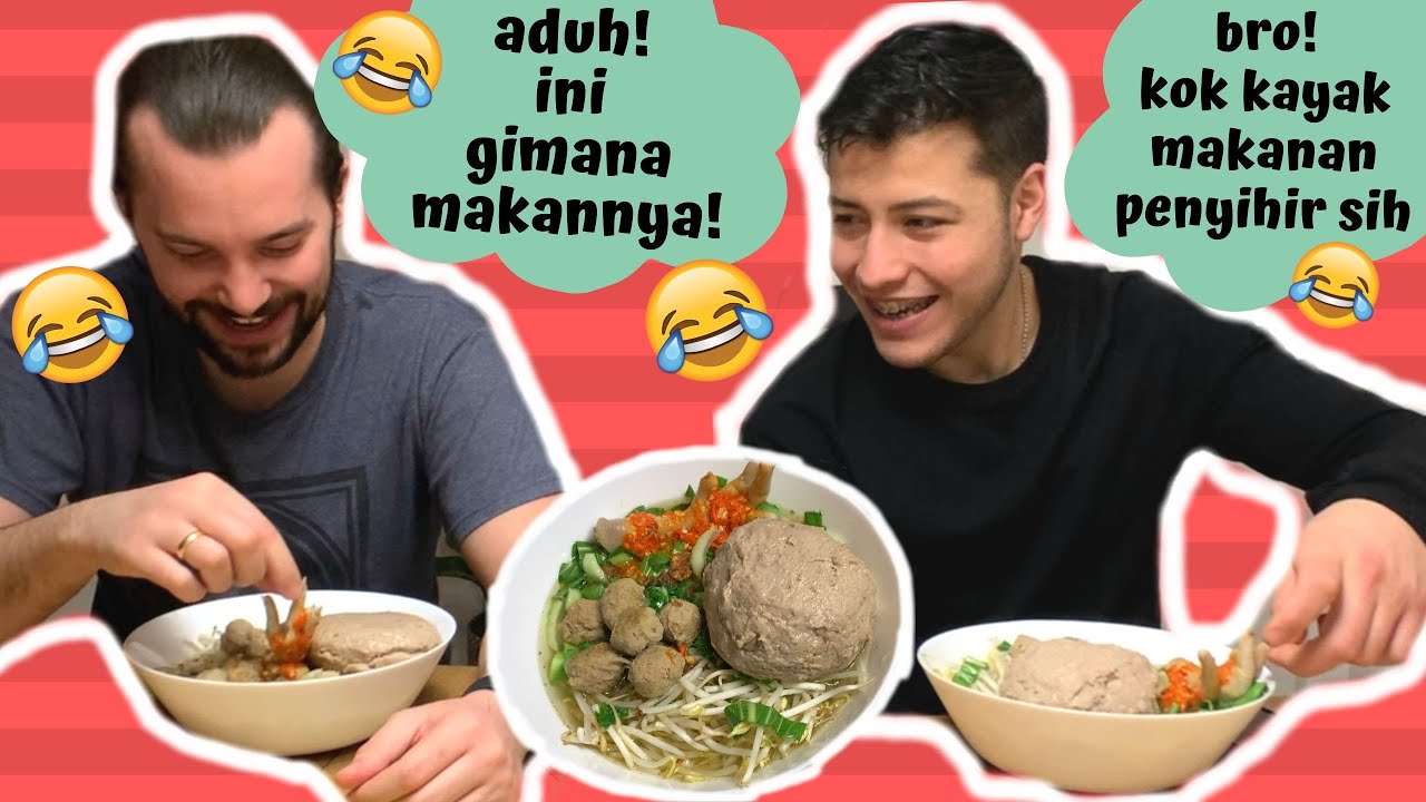 DIKIRA MAKANAN PENYIHIR 🧙🏼‍♀️! REAKSI MEREKA PERTAMA KALI MAKAN BAKSO CEKER BIKIN NGAKAK 🤣🤣