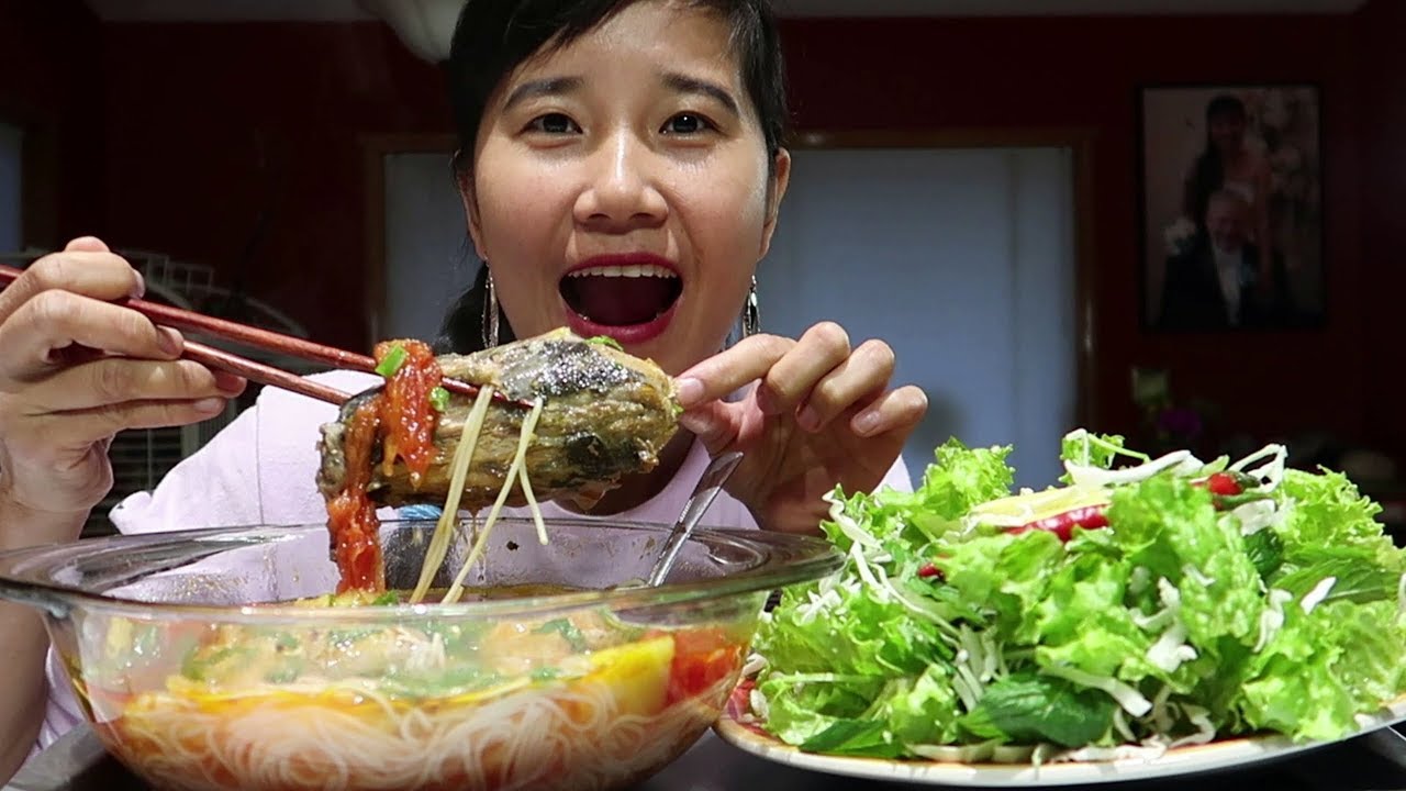ĂN TÔ BÚN CÁ NGỪ ÔNG XÃ CÂU BÉO NGẬY NGON HẾT SẨY #554