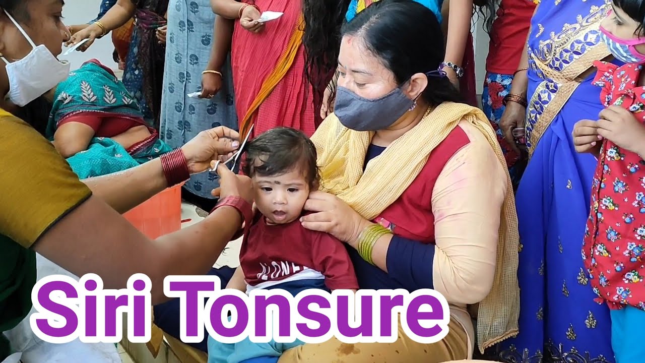 Wow😍my baby siri👼 first tonsure 💇‍♀️💇ceremony at tirumala