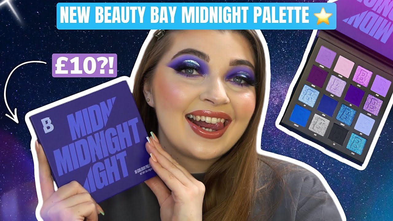 NEW BEAUTY BAY MIDNIGHT PALETTE! 🌙 FIRST IMPRESSIONS & SWATCHES ⭐️
