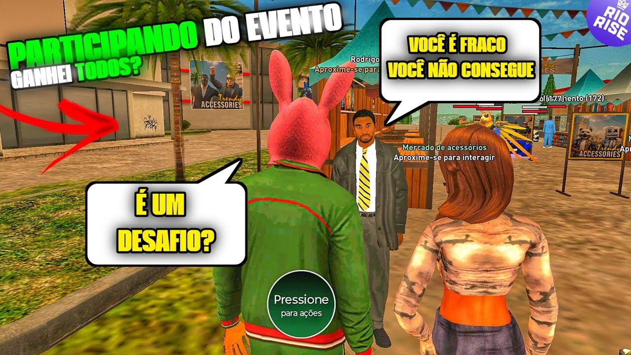 PARTICIPEI dos EVENTOS pela PRIMEIRA VEZ e ALGO terrível ACONTECEU 😞 (RIO RISE ROLEPLAY)