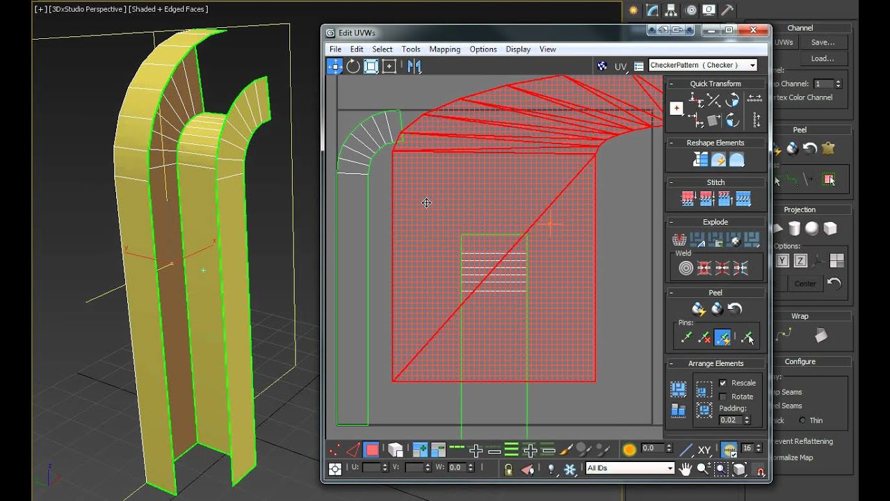 3ds Max - Unwrapping a simple hard surface model