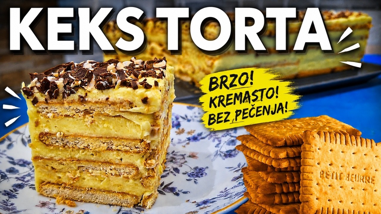 Najkremastija KEKS TORTA koju ste ikad probali! Bez pečenja, bez jaja | Brza i laka priprema!