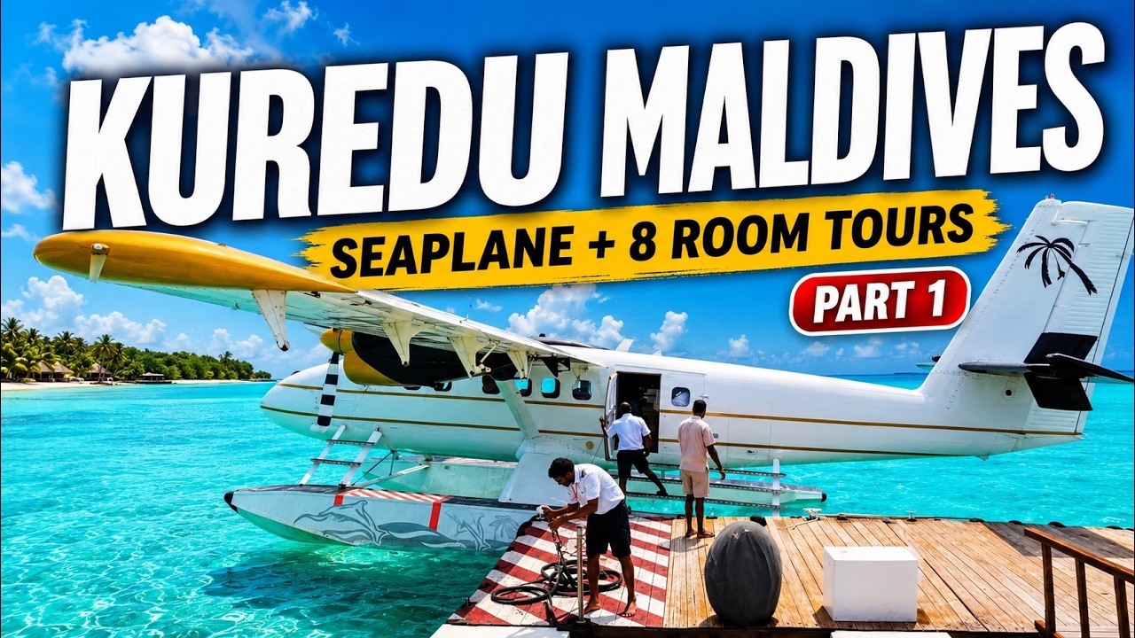 Kuredu Island Resort Maldives in 4K | Part 1 | Arrival Malé Airport, Seaplane Transfer & 8 Roomtypes