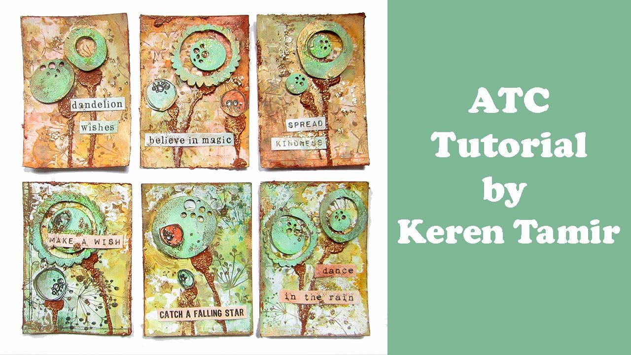 Mixed Media ATC's with 7 Dots Studio