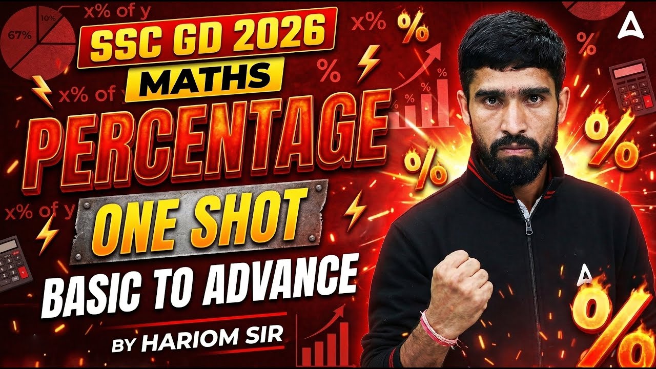 SSC GD Math Marathon 2026 | SSC GD Percentage One Shot | SSC GD Math Practice Set By Hariom Sir