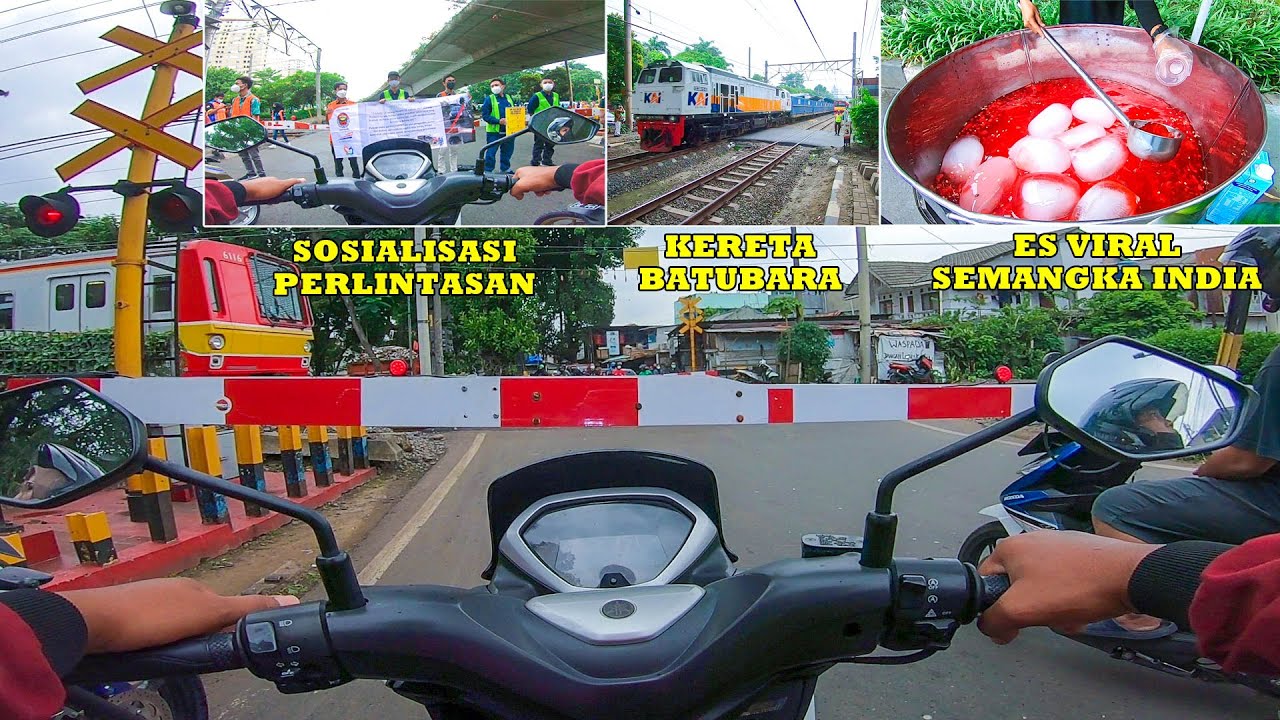 SERU..!! MOTORIDE Nonton Kereta Api Diperlintasan Duren Kalibata, Wah Banyak Yang Unik lur...
