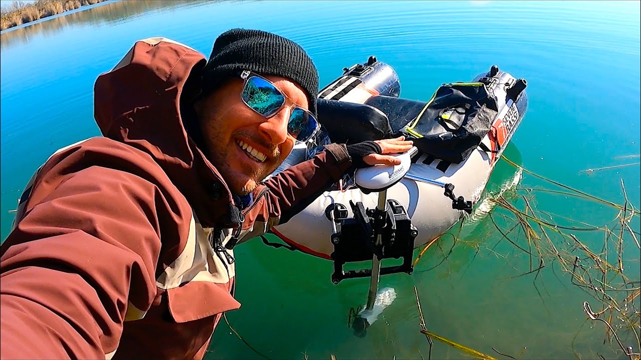 Pesco Con un Belly Boat Motorizzato! La Difficoltà dello Spinning Invernale - Watersnake ASP T24