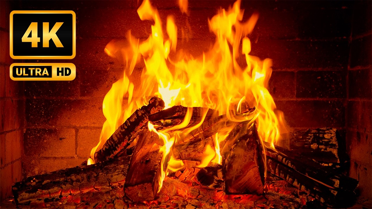 March Fireplace Retreat Night | Gentle Jazz Music & Real Fire Sounds for Stress Relief | 4K 12 HRS