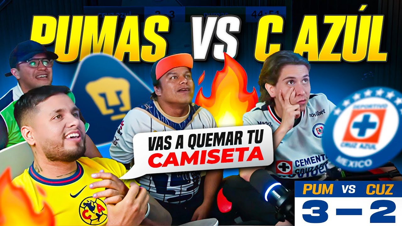 REACCION AL PARTIDO DE PUMAS 😈 vs C. AZUL 😭