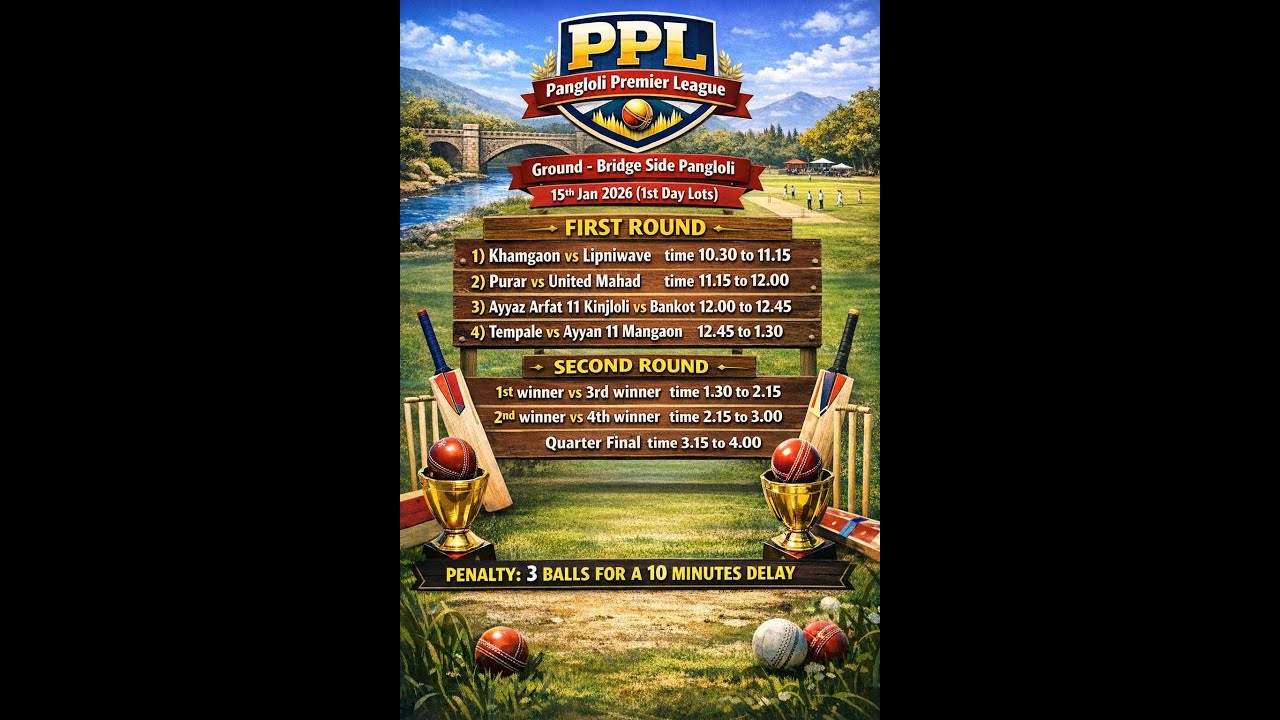 P.P.L PANGLOLI PREMIER LEAGUE 2026 DAY 2
