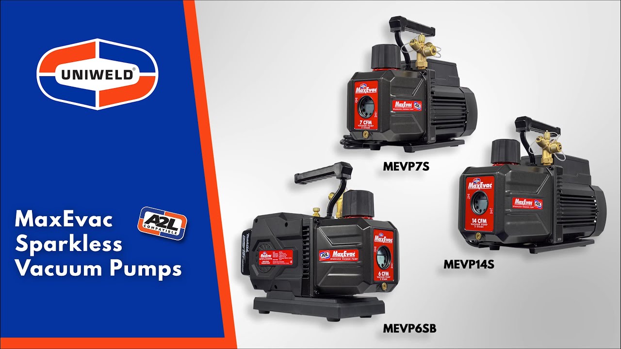 MaxEvac™ sparkless vacuum pumps MEVP7S, MEVP14S, and MEVP6SB.