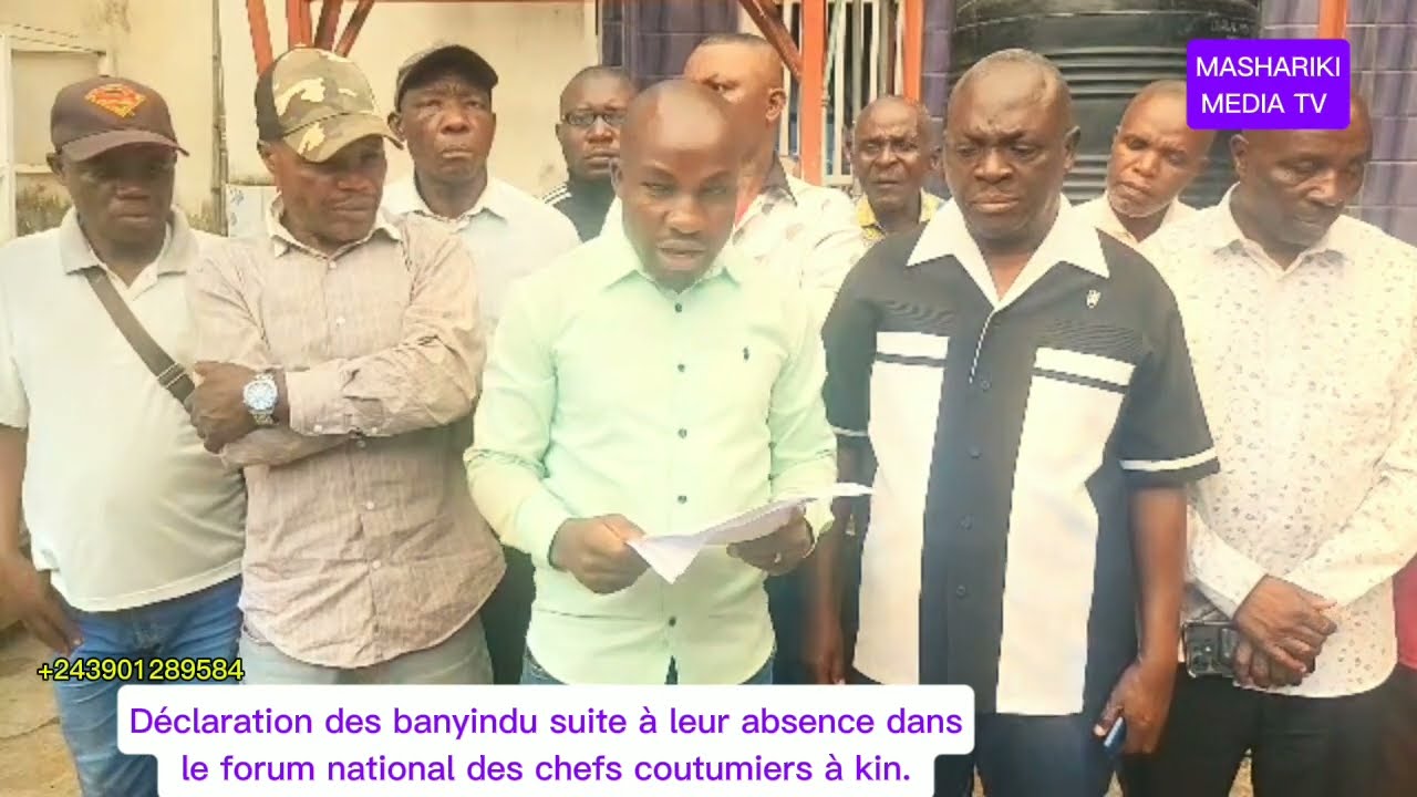 NON-INVITATION DELA CHEFFERIE DE LWINDI AU FORUM DE KINSHASA/RÉACTION DES BANYINDU