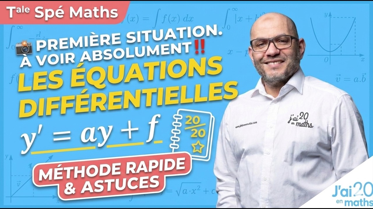 À voir absolument ‼️‼️ Équations différentielles y’=ay+f Première situation