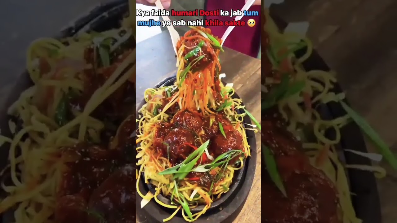 noodles 🍜  and Manchurian 