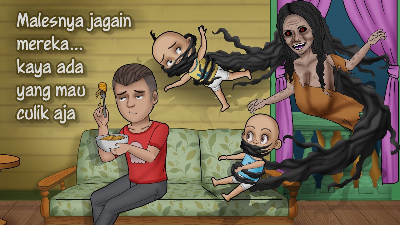 Upin Ipin Hilang dibawa Nenek Setan! - Kompilasi Kartun Hantu Lucu #HORORKOMEDI