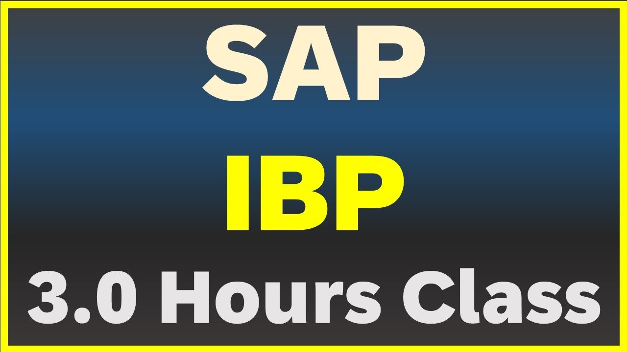 SAP IBP Training Demo Overview, Demand & Supply Planning, Configuration For Beginners & Consultants