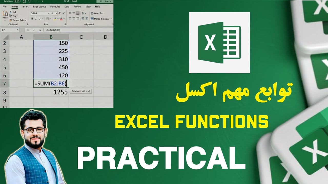 آموزش کامل توابع اکسل Excel | SUM, COUNT, IF & More – Practical Table Tutorial