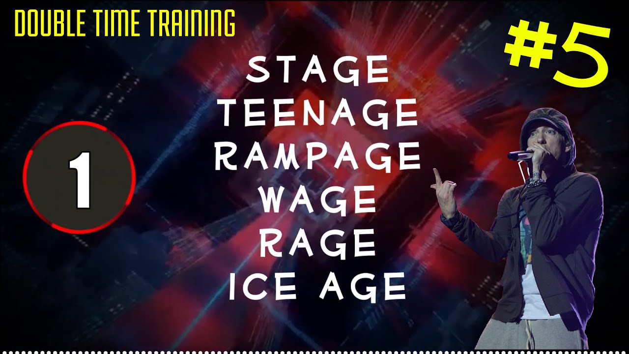 DOUBLE TIME TRAINING #5 - Freestyle Battle Beat Training - Rap Beat for Improvising with Words