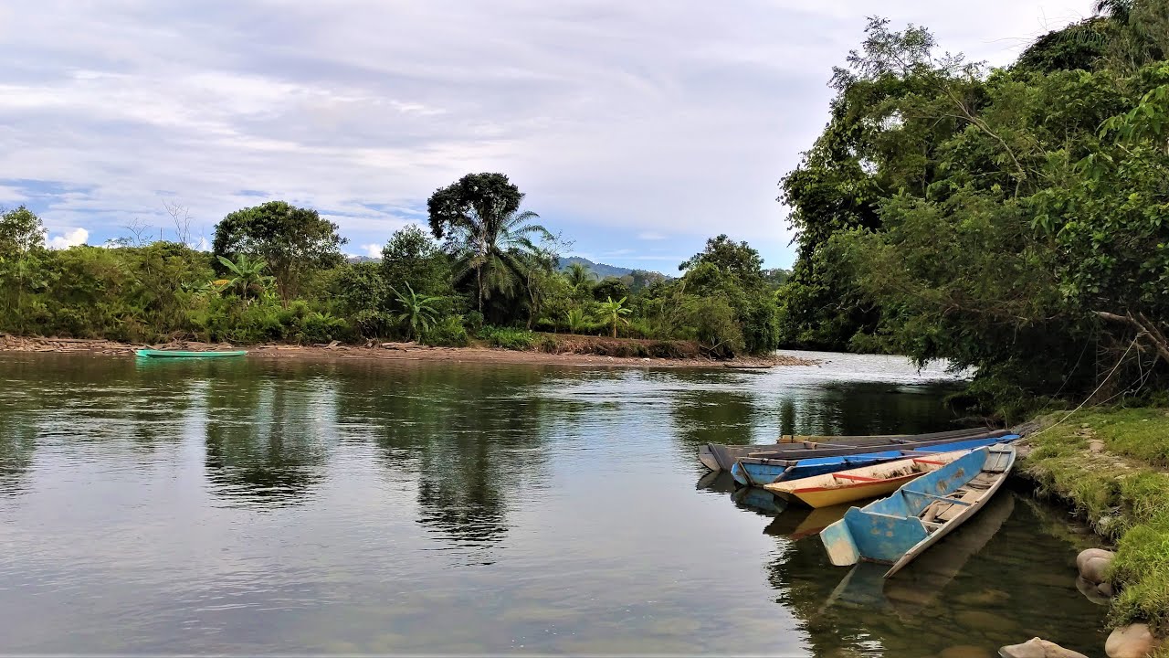 Crossing The Magoh River, Long Seridan, October 2020.