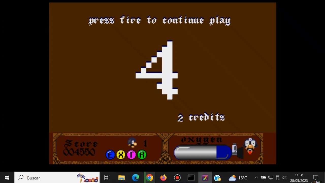 Manic Miner 2 (Amiga) Game Over
