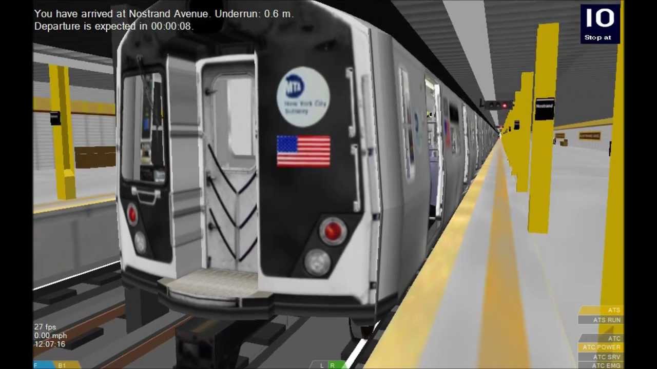OpenBVE HD: How I Think The NYC Subway R211 Will Turn Out (R153 Making Stops Along the A Line)