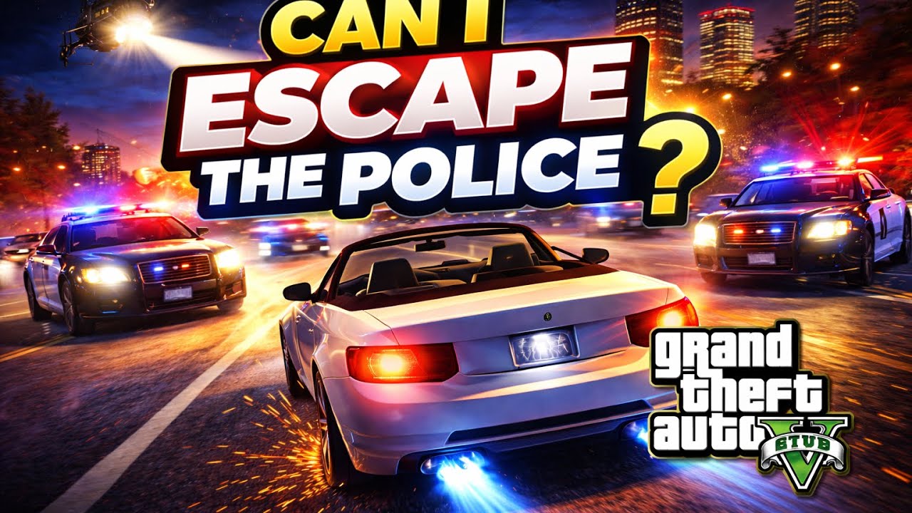 Can I Escape the Police in GTA 5? 😳 #gta #gta5 #viral 