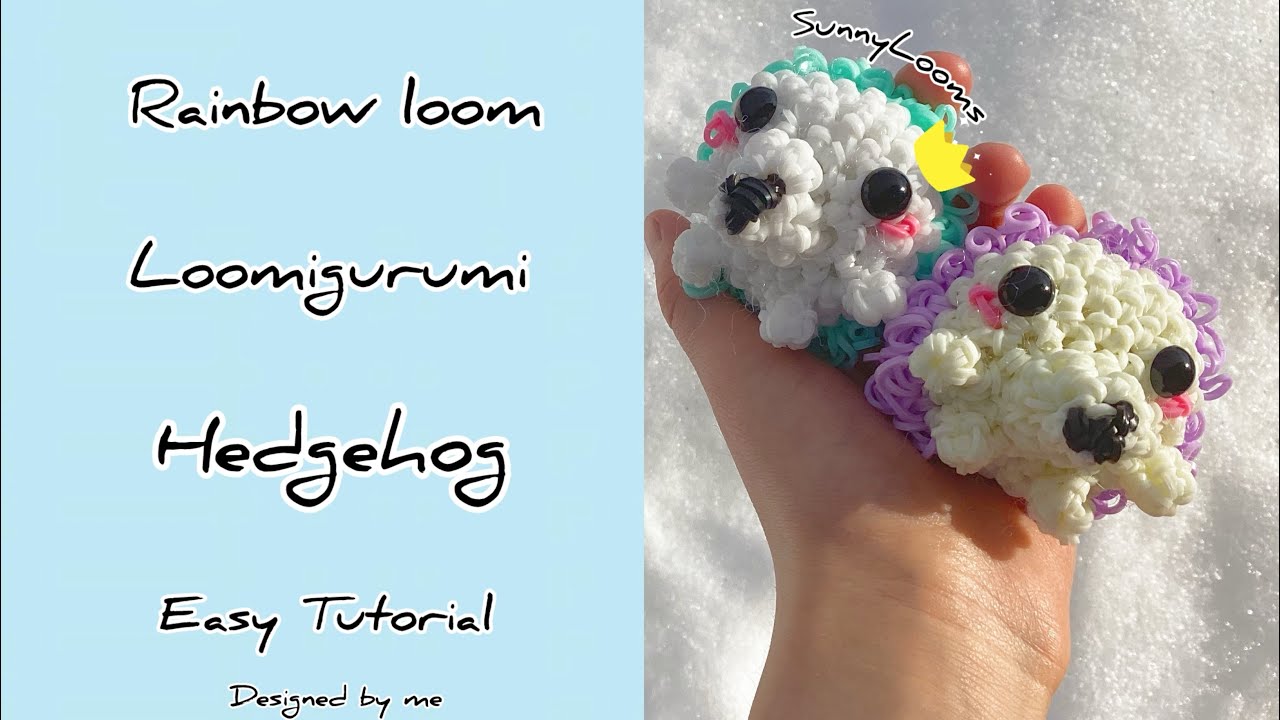 RainbowLoom ￼hedgehog easy diy ￼tutorial! 🦔