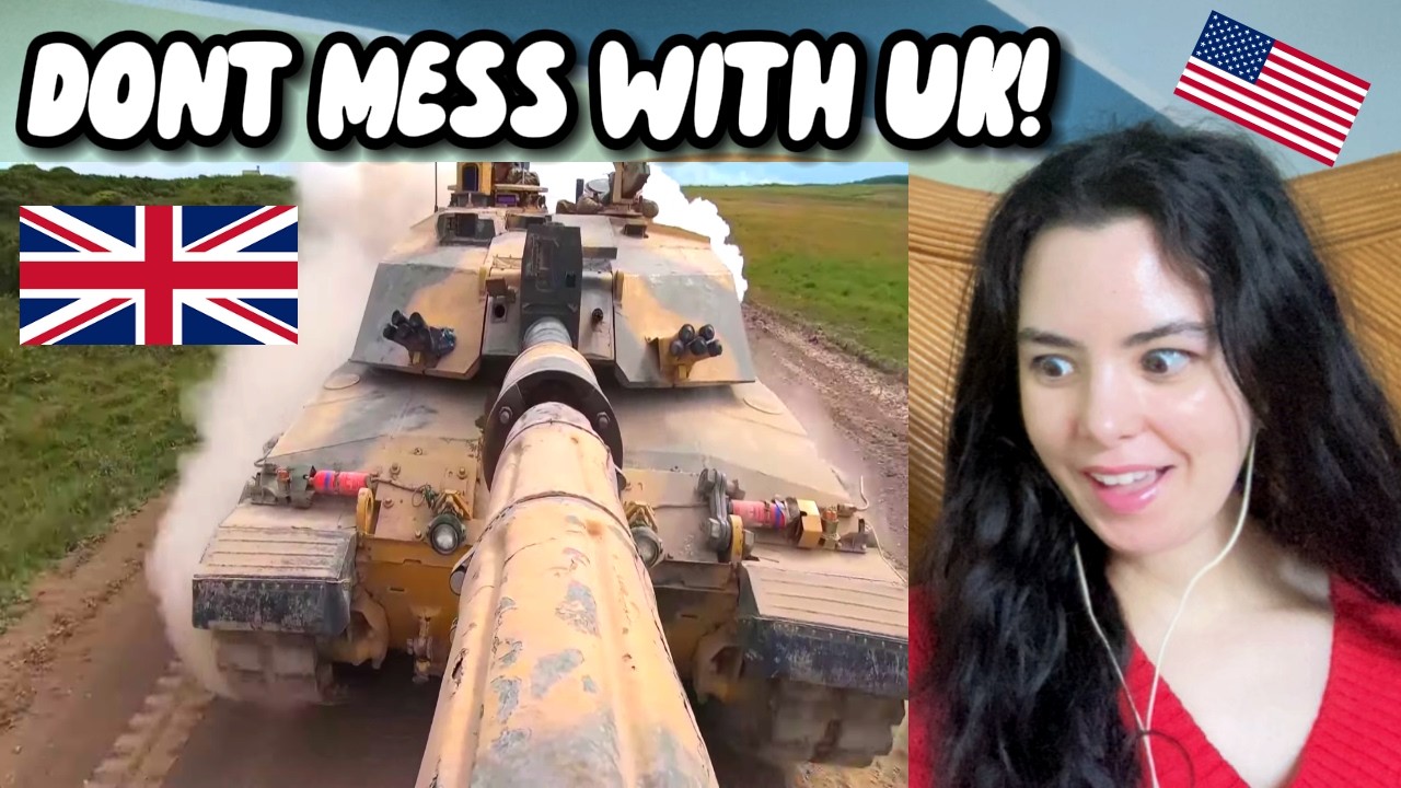 American Girl reacts to Tanks, Tracks, Troopers | Take a Tour of a Challenger 2 | British Army