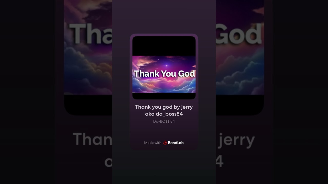 Thank you god 