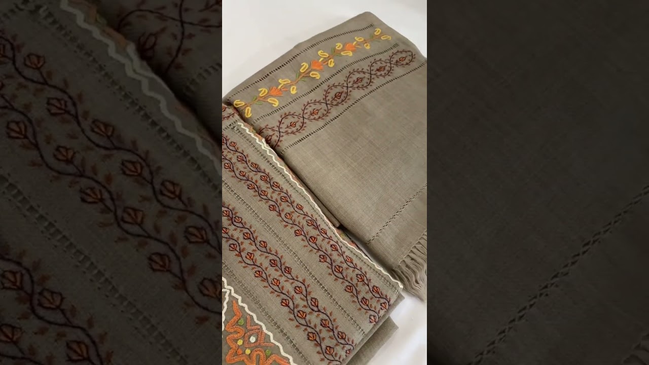 Kashmiri suits 💫pashmina suits💫3pcs💫sozniwork 💫arywork💫tarkashi work 💫shorts