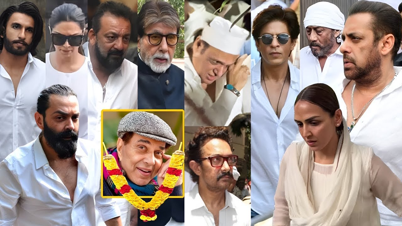 Dharmendra Funeral - SRK, Salman Khan, Aamir, Sanjay, Ranveer, Deepika, Govinda, Bobby & Sunny Deol