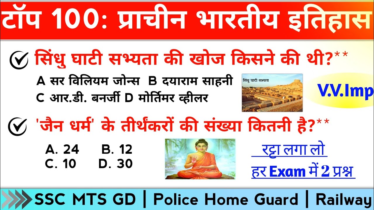 TOP 100: प्राचीन इतिहास महत्वपूर्ण प्रश्न | Ancient History gk questions ❓ | Ancient history 