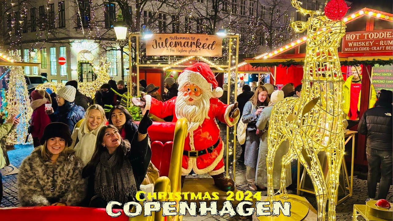 Copenhagen Downtown Christmas🎅Decor & Lights | 4K Walk | Saturday 23 Nov 2024, Denmark #julemarked
