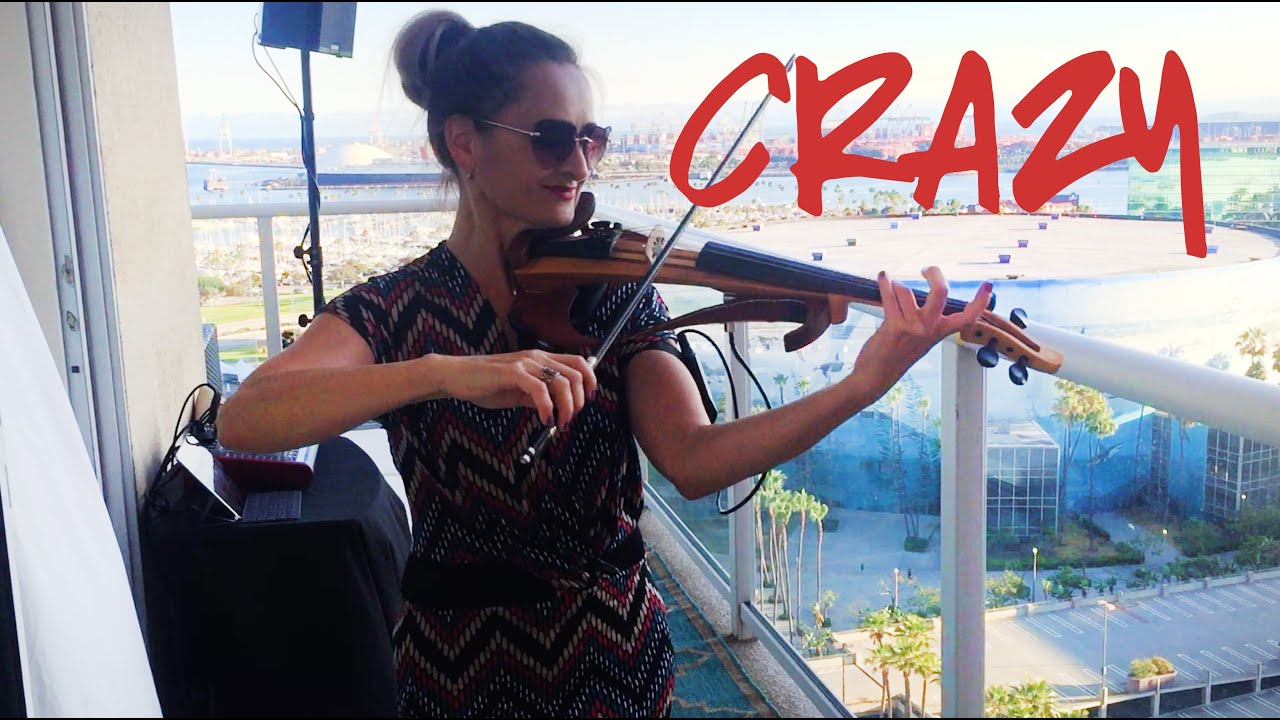 Electric Violin Balcony Concert for Neighbors during California quarantine | Gnarls Barkley - Crazy