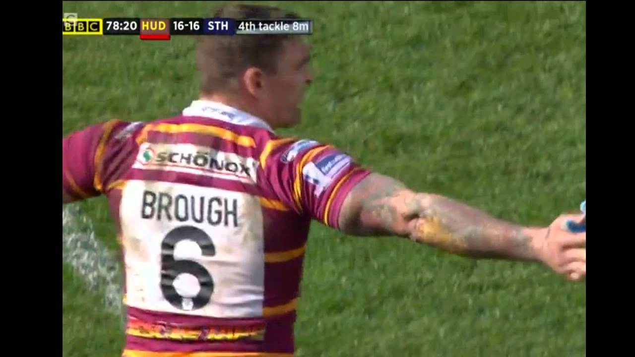 Danny Brough...THAT controversial drop goal! - Huddersfield v St Helens 2014