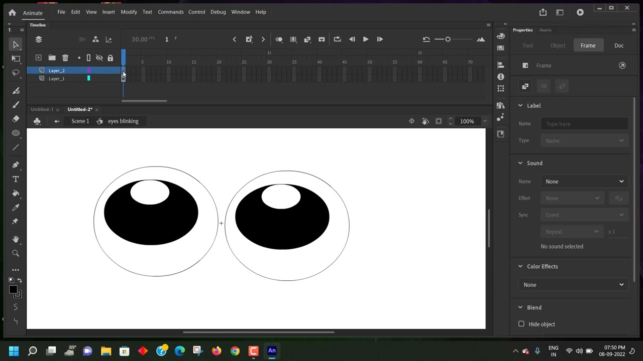 How To Create EYE BLINK Animation in adobe animate CC