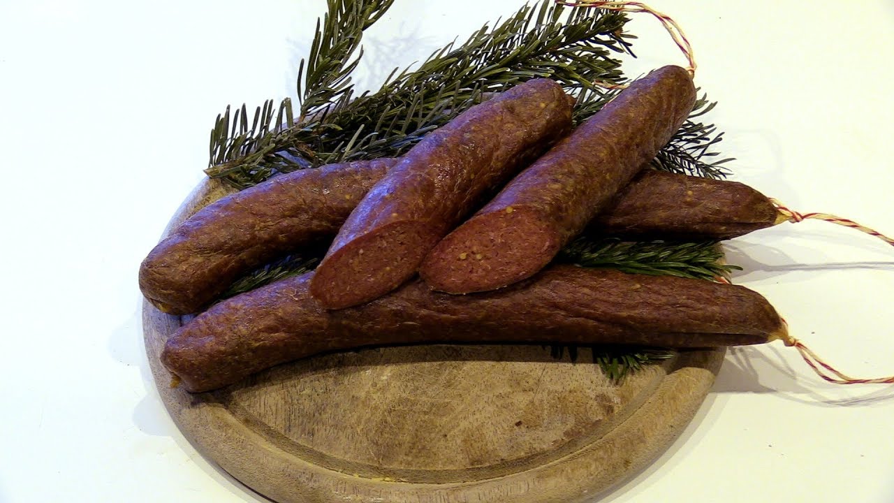 Cabanossi vom Reh/Wildschwein Schritt für Schritt mit Rezept.