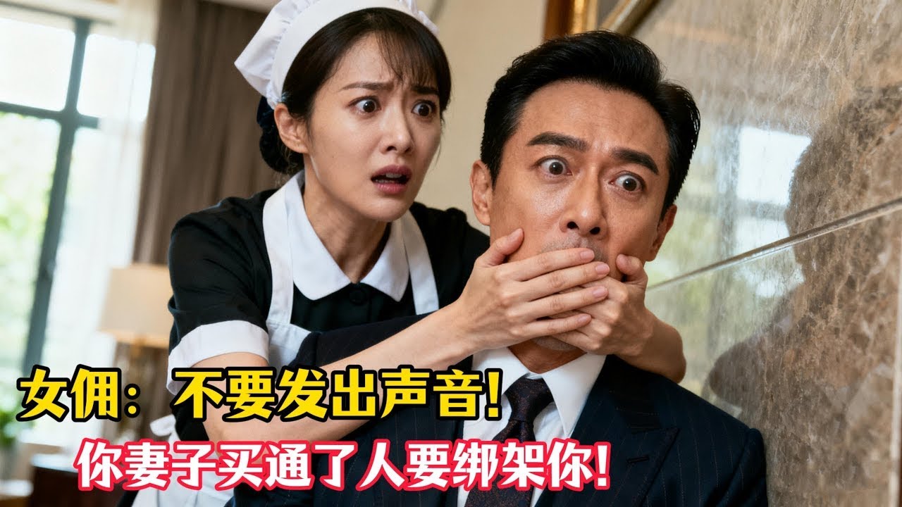 億萬富翁提前回家，傭人突然捂住了他的嘴：不要發出聲音！你妻子買通了人要綁架你！ #故事頻道 #故事分享 #百味故事馆