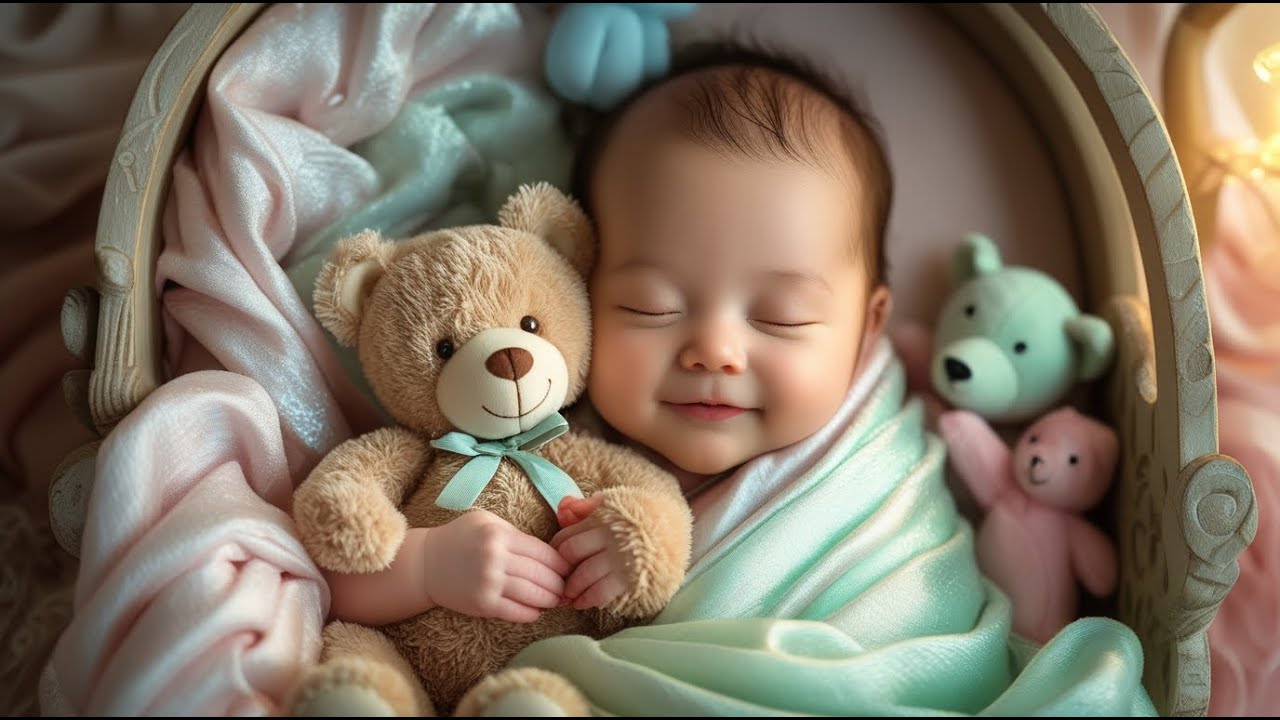 🌙🎵💤 Brahms Lullaby for Babies | 3D Animated Soothing Sleep Song ✨🌈