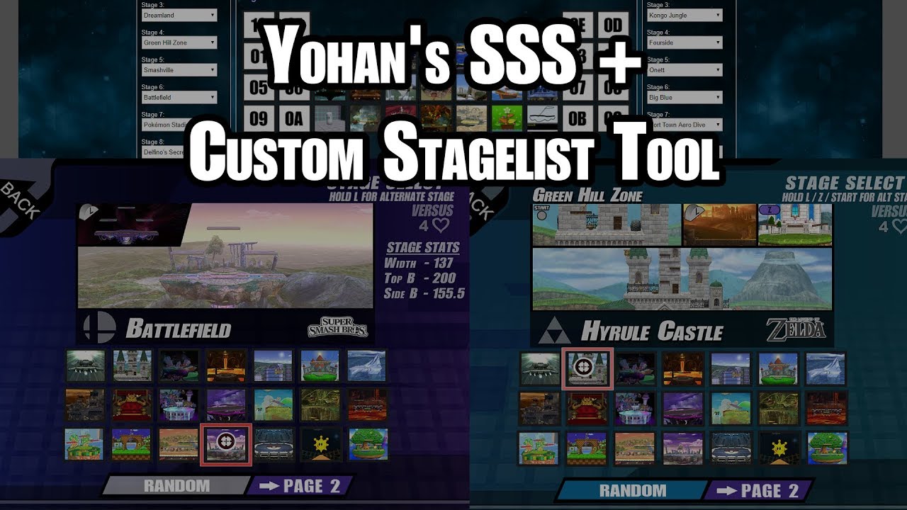 Yohan's SSS and Custom Stagelist Tool for Project M and Legacy TE
