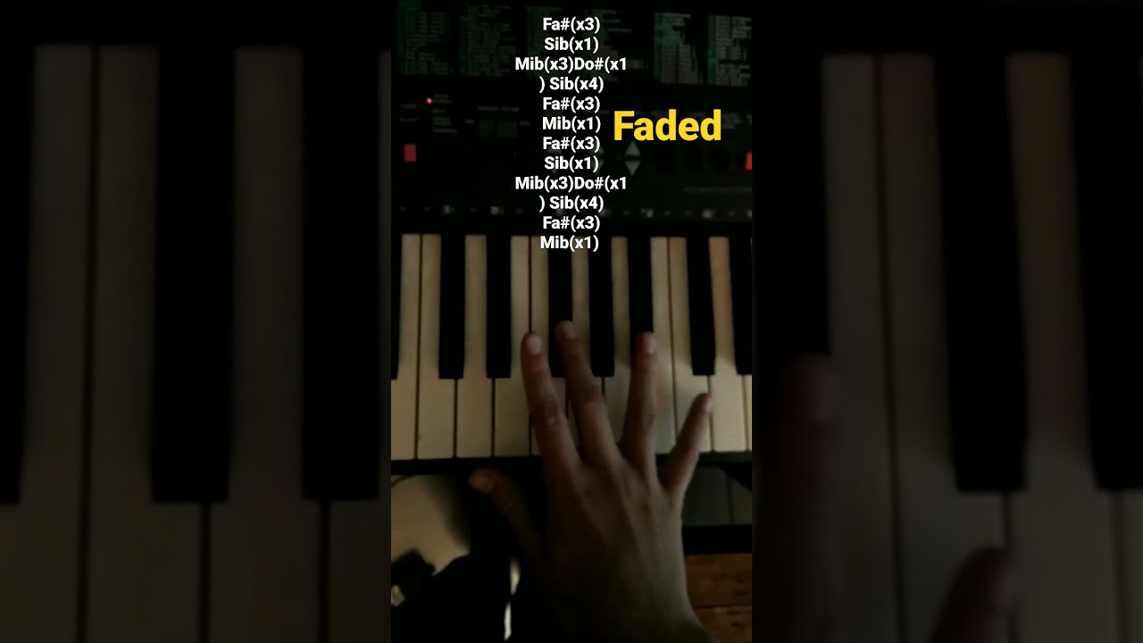Tocar f&aacute;cil piano faded #musica #faded #piano #viral