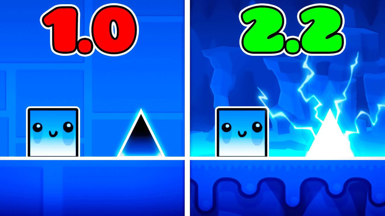 😱ПЕРВЫЙ И ПОСЛЕДНИЙ УРОВЕНЬ КАЖДОЙ ВЕРСИИ в Geometry Dash