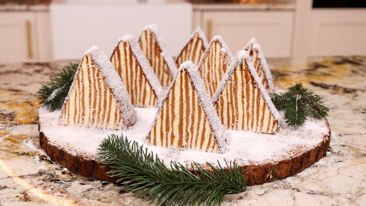 Prăjitura Carpați - cu foi fragede, cremă de caramel și nucă de cocos
